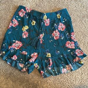 No Boundaries floral flowy shorts.